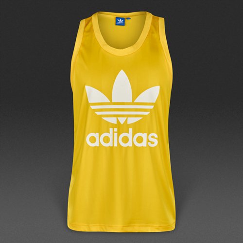 Adidas Originals Trefoil Tank Yellow for Men